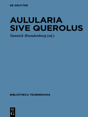 cover image of Aulularia sive Querolus